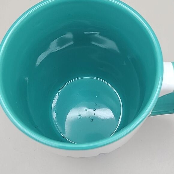 Tara Reed Designs - Como se llama,  Teal & White Oversized Mug - Picture 3 of 5